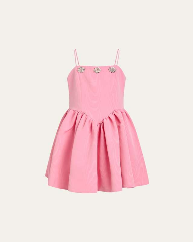 Girl's Eden Floral Embellished Mini Dress, Size 7-16